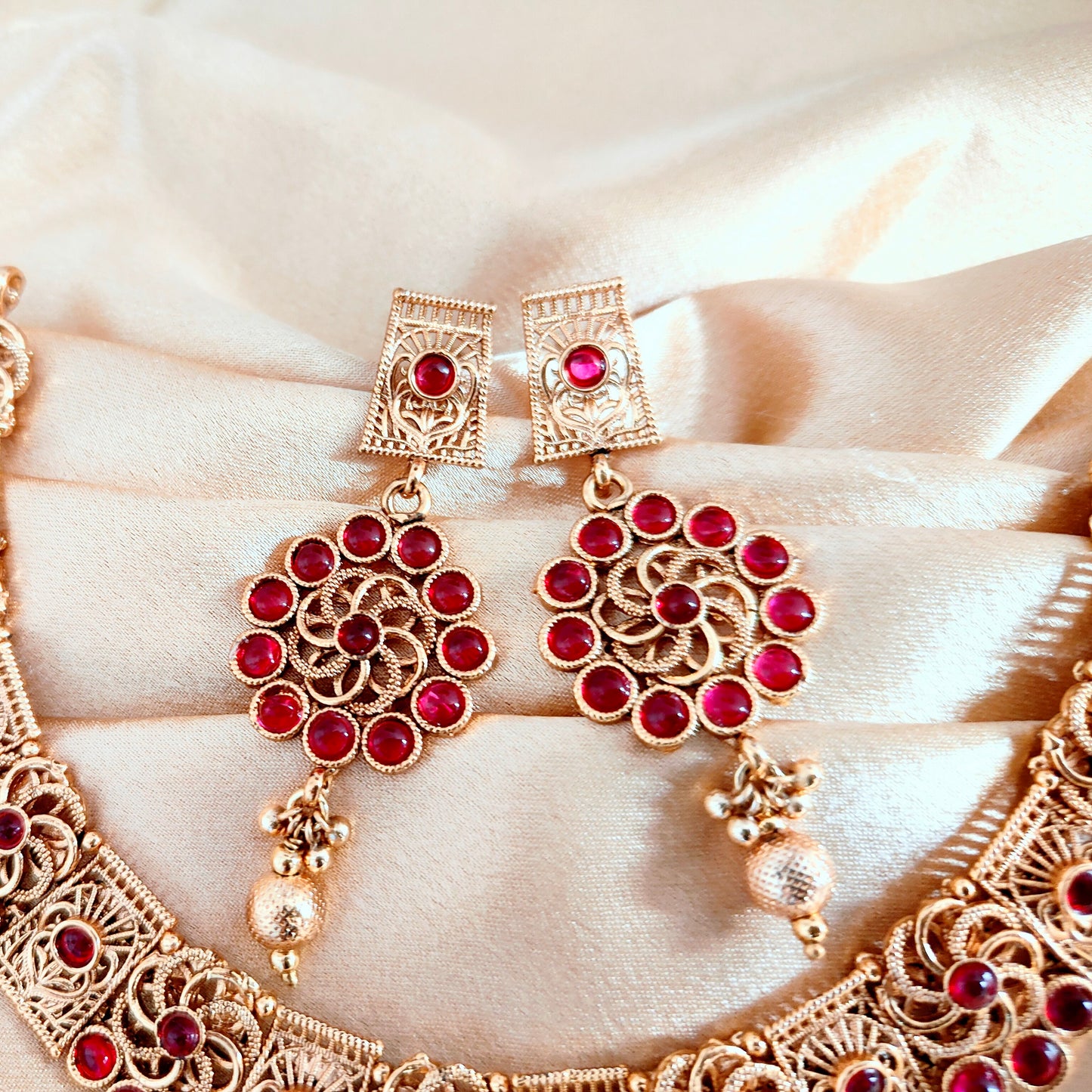 Stunning Flower Necklace Set