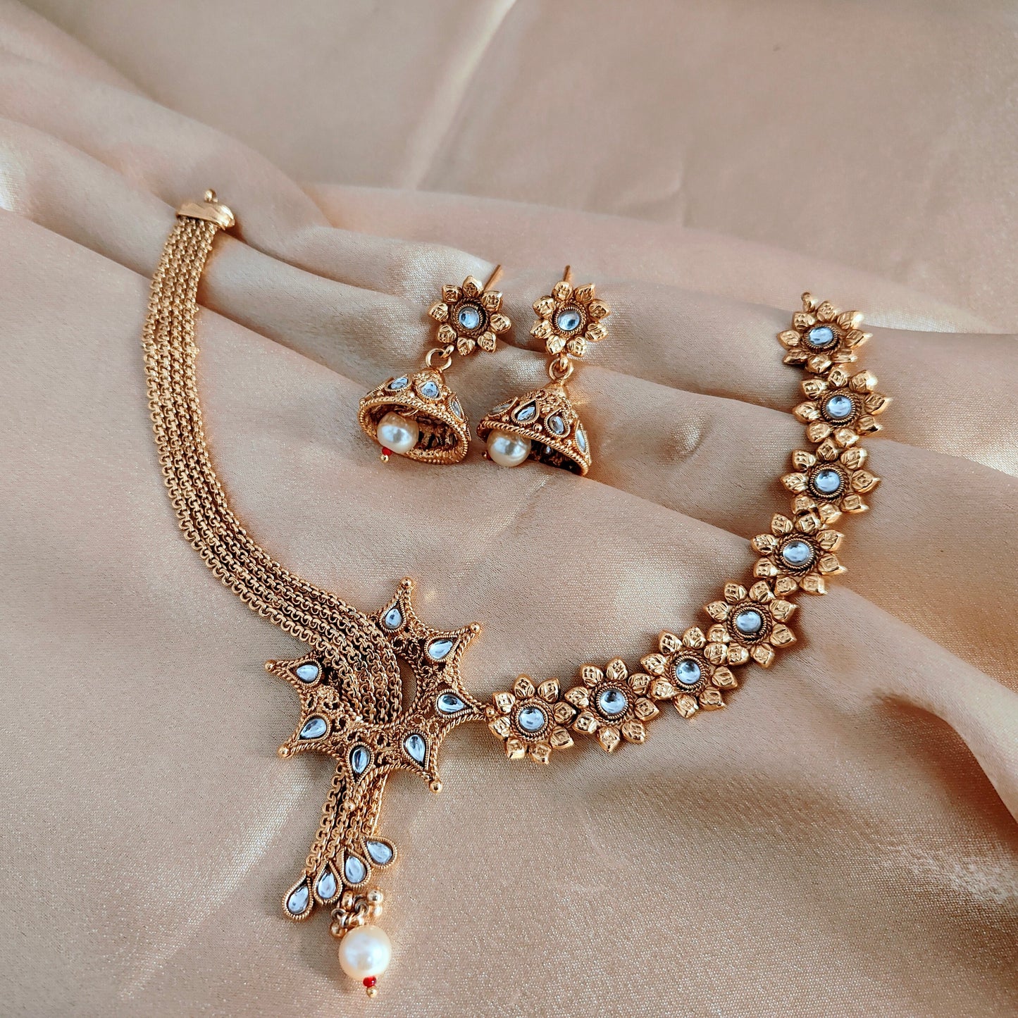 Stunning Flower Necklace Set