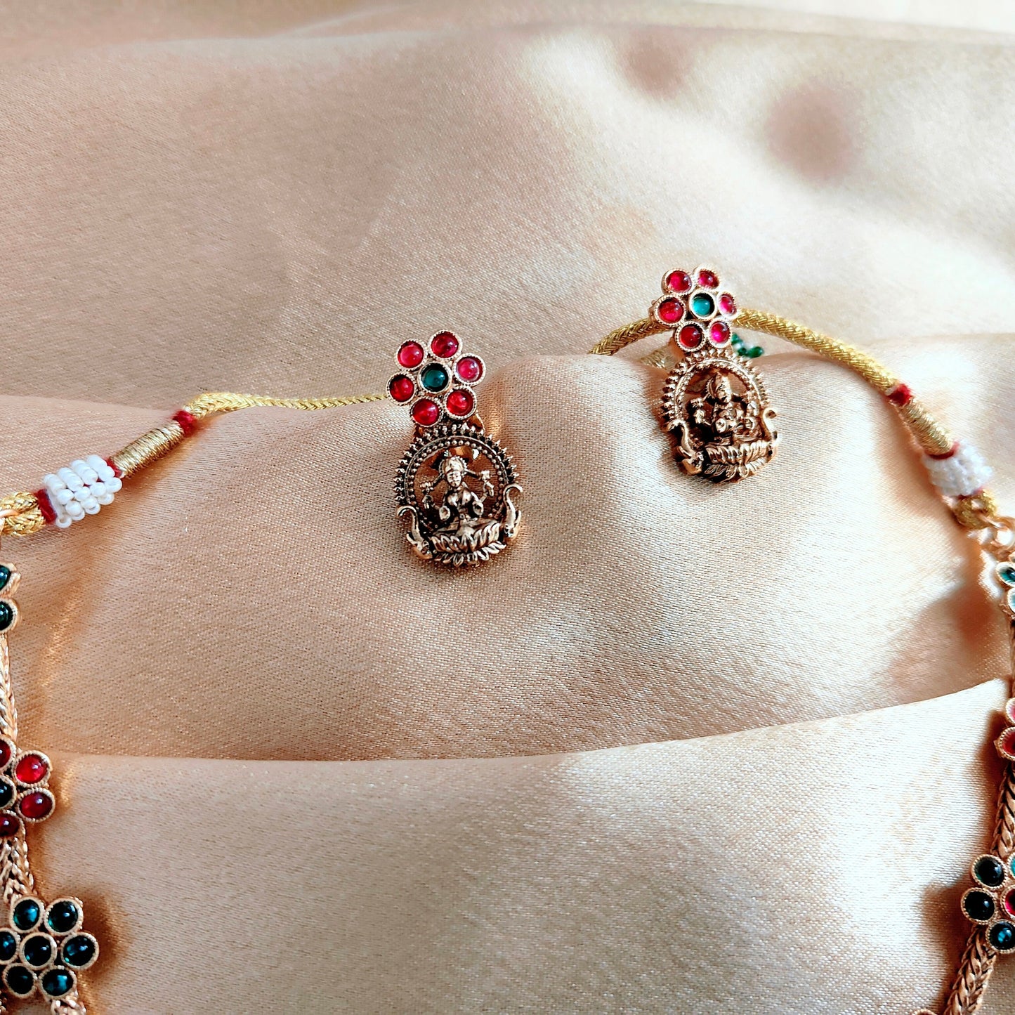 Traditional  Lakshmi Pendants Necklace Set