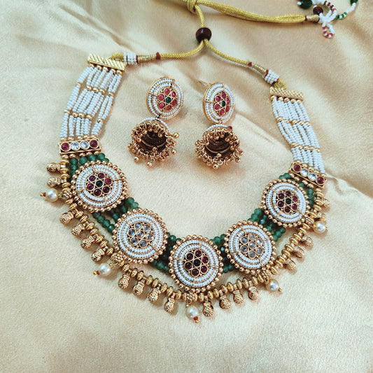 Choker beaded jewelry set