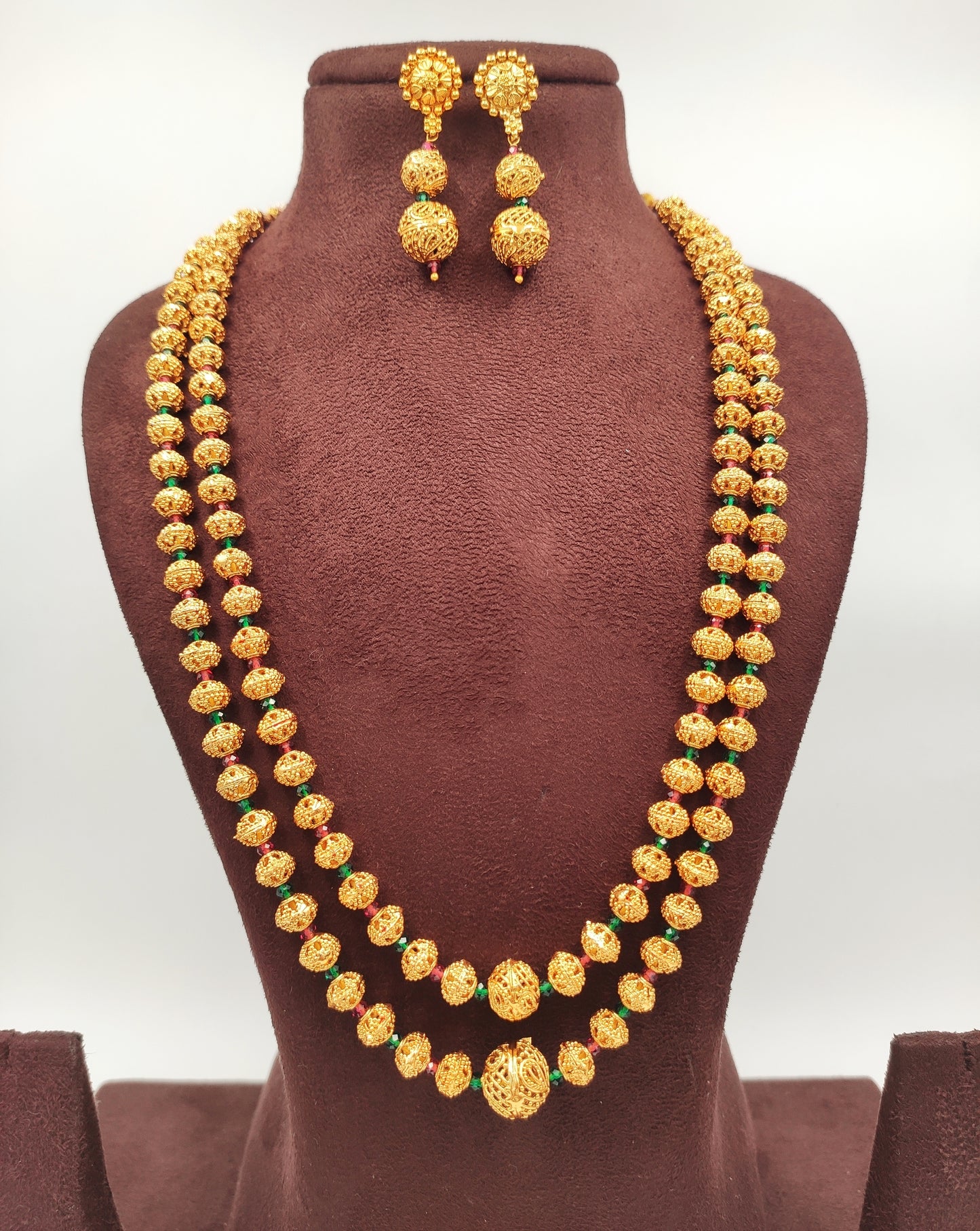 Elegant Traditional Double Layered Jewelry Set